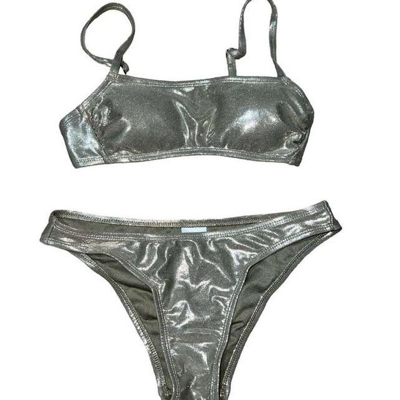 Metallic Bikini Set Swimwear - Picture 7 of 8